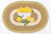 Farmhouse country lemon oval table placemat 13x19