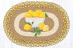 Earth Rugs Citrus Lemon Bowl Oval Table Placemat – Country Cottage Dining 13"x19"
