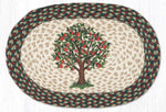 Earth Rugs Oval Apple Tree Placemat – Country Kitchen Dining Accent 13"x19"