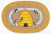 Farmhouse beehive oval braided placemat for kitchen table