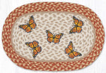 Earth Rugs Rustic Monarch Oval Placemat – Farmhouse Dining Room 13"x19"