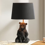 Bear and Cub Sculpture Lamp – Resin Decorative Desk Lighting 17.5"H by SPI