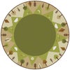 Carpets for Kids KIDSoft Tranquil Mountains Classroom Rug 6' Round, Green