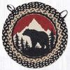 Rustic Bear Mountain Braided Jute Round Chair Pad – Lodge Dining Accent