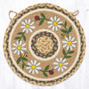 Rustic Daisy Braided Jute Round Chair Pad – Farmhouse Dining Accent