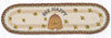 Earth Rugs Bee Happy Honeybee Design Oval Jute Stair Tread 27x8.25 Inch