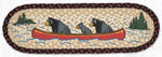 Earth Rugs Rustic Bears Canoeing Oval Stair Tread – 27"x8.25" Handwoven Jute