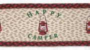 Camping Themed Happy Camper Oval Stair Tread for Lodge & RV Decor