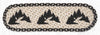 Handwoven Jute Moose Design Oval Stair Mat for Cabin Decor