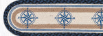 Earth Rugs Compass Rose Oval Stair Tread 27"x8.25" – Nautical Coastal Decor