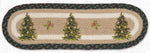 Earth Rugs Handcrafted Jute Oval Stair Mat – 27"x8.25" Christmas Joy Tree Pattern