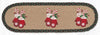 Festive Farmhouse Oval Jute Stair Rug – Handcrafted Winter Mittens Motif