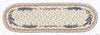 Purple Floral Stair Accent – Hand-Stenciled Natural Jute Tread