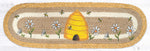 Earth Rugs Nature-Inspired Stair Mat – Beehive Oval Rug in Braided Jute