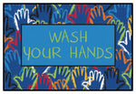 Carpets for Kids KIDsValue Wash Your Hands Mat Classroom Rug, Rectangle, Blue