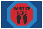 Carpets for Kids Sanitize Here Stop Classroom Rug, Rectangle, Red