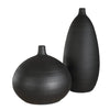 Bower Black Porcelain Vases Set of 2 for Modern Interiors
