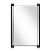 Uttermost Cunene Industrial Wall Mirror Featuring a Floating Matte Black Iron Frame