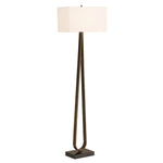 Uttermost Galloway Floor Lamp-Striking Dark Bronze Iron with Subtle White Veining