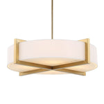Uttermost Ceiling Pendant – Drum Shade in Linen with Industrial Iron Touch