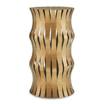 Arida Aged Gold Accent Table Intricate Steel Design Aged Gold Finish 14.75" H by Uttermost