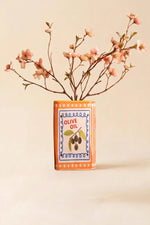 Glazed Olive Oil Ceramic Vase 9.5" H for Tabletop Decor by Kalalou