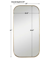 Uttermost Taft Brass Plated Mirror for Living Room Walls