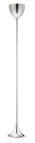 Zuo Modern Neutrino Floor Lamp – Chrome Teardrop Design, 66.9" H, Polished Chromed Steel, Modern Accent Lighting