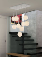 Frosted Glass Globe Ceiling Lamp for Dining Room by Zuo 