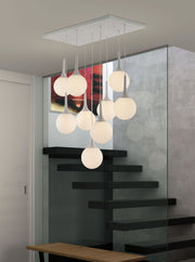 Frosted Glass Globe Ceiling Lamp for Dining Room by Zuo 