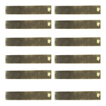 Flat Brass Electrode 4" L Brass Rectangular Conductive Electrodes Pack of 12 for Electrolysis STEM Experiments By GSC International Inc.