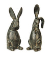 Garden Style Bunny Figures – 16.5"H – Floppy Ear Polystone Set – By Melrose
