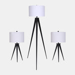 Sagebrook Home 50687-01 Metal, 23"/60", Table & Floor Tripod Lamps, Black