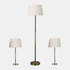 Sagebrook Home 50690-01 Metal, 26"/60" Slim 2-Tone Lamps, Antique/Black Set of 3