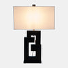 Sagebrook Home 50725 Wood, 27" Geometric Lamp, Black