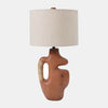 Sagebrook Home 50726 Ecomix, 23" Abstract Table Lamp, Terracotta