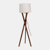 Sagebrook Home 50732 Wood, 55" Cylindrica Floor Lamp, Brown/Off White