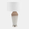Sagebrook Home 50734 Glass, 25" Classic Table Lamp, Ivory/Beige