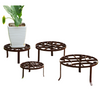 SPI Home Round Nested Plant Stands Set – 12" Cast Iron Decorative Indoor/Outdoor Display Accent, Set of 4