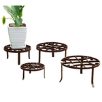 SPI Home Round Nested Plant Stands Set – 12" Cast Iron Decorative Indoor/Outdoor Display Accent, Set of 4