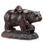 SPI Home Playtime Garden Sculpture – Bear and Cubs, 17" Resin Wildlife Family Statue, Rustic Outdoor Decor