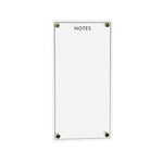 Acrylic Note Board 13"H – White – Modern Minimalist Wall Organizer By Melrose