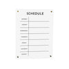 Acrylic Wall Mounted Weekly Planner Dry Erase Calendar 19 Inch Home Organizer By Melrose