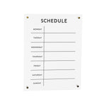 Acrylic Weekly Wall Calendar Dry Erase Organizer 19 Inch Hanging Planner for Home By Melrose