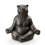 SPI Home Contented Yoga Bear Garden Sculpture – Meditative Aluminum Outdoor Decor, 12" H, Hand-Finished for Garden Zen