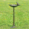Cast Iron Quail Birdbath and Feeder – Rustic Outdoor Garden Sculpture