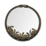 Crab Quartet Wall Mirror – 18"H Cast Iron Coastal Wall Accent by SPI Home