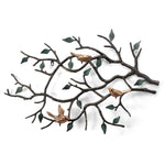 SPI Home Golden Bird Trio Wall Hanging - 22.5" x 34.5" Cast Iron Decorative Art for Living Room, Nature-Inspired Wall Decor