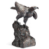SPI Home Hawk Sculpture – 28” Bronze Bird of Prey for Rustic Decor