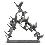 SPI Home Flock of Ducks Sculpture – Aluminum Coastal Accent with Elegant Silhouette Design